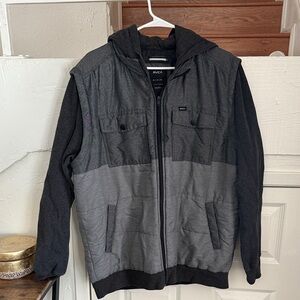 RVCA Two-Tone Black and Gray Jacket